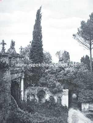 Itali, 1921, Tivoli, In het park van de Villa d' Este bij Tivoli