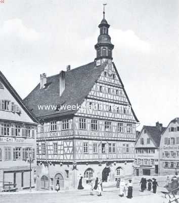 Duitsland, 1921, Backnang, Het raadhuis te Backnaug