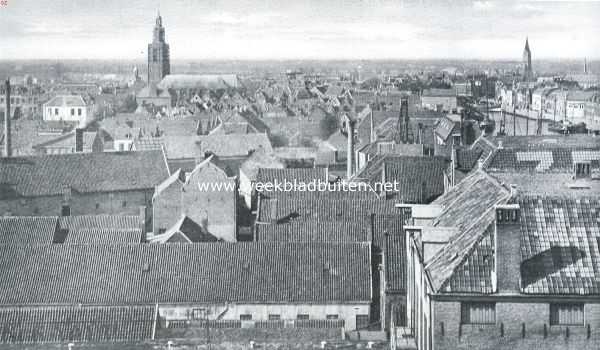 Zuid-Holland, 1921, Vlaardingen, Panorama van Vlaardingen, genomen van het Handelsgebouw af