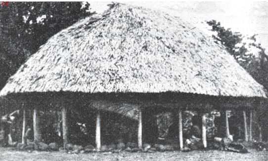 Samoa, 1921, Apia, Inlandsch huis bij Apia