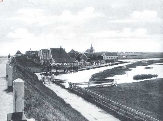 Noord-Holland, 1921, Oudeschild, Oude Schild, van den zeedijk af gezien