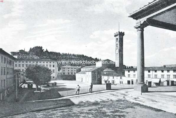 Marktplein met kathedraal te Fiesole