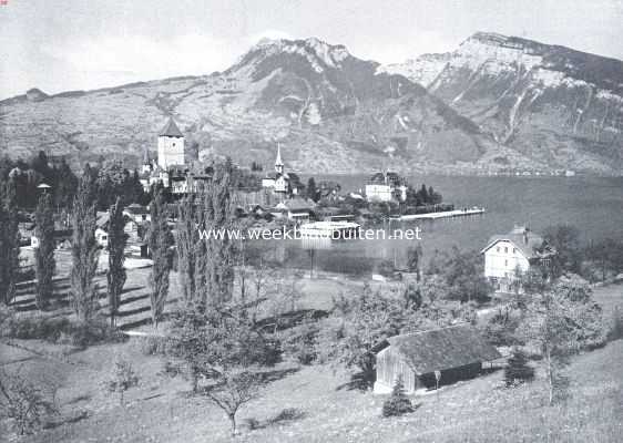 Zwitserland, 1921, Spiez, Het Thuner Meer bij Spiez