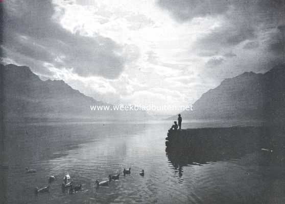 Zwitserland, 1921, Onbekend, Het Brienzer Meer bij avond