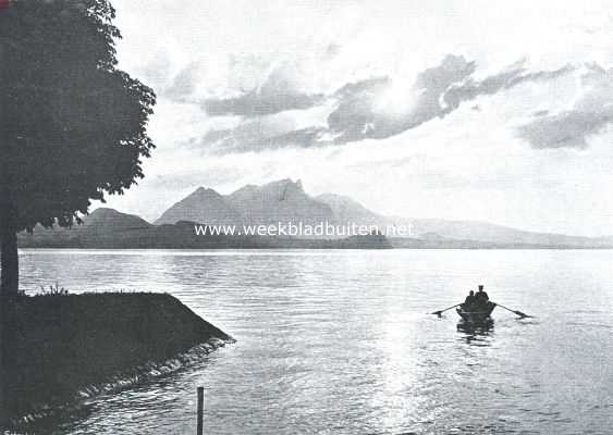 Zwitserland, 1921, Onbekend, Avond op het Thuner Meer