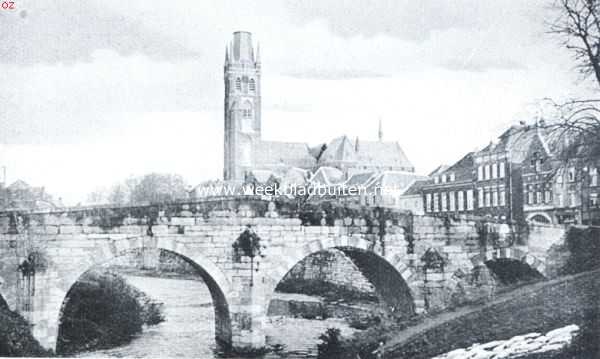 Zuid-Limburg, 1921, Roermond, De St. Christoffeltoren na de storm