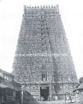 India, 1921, Madurai, De hoogste toren van den tempel te Madoera