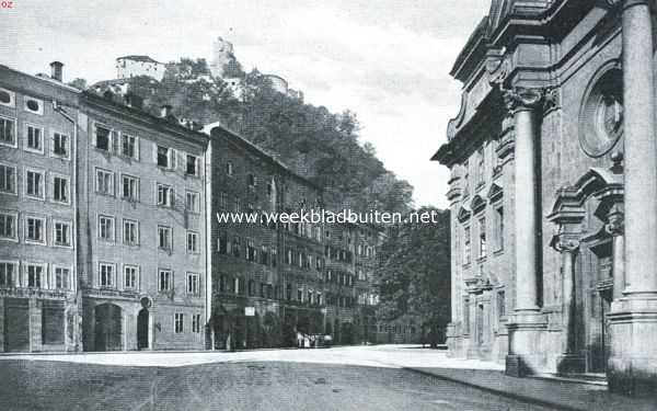 Oostenrijk, 1921, Salzburg, Salzburg. Bij de Kajetanskerk