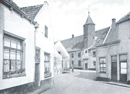 Utrecht, 1921, Amersfoort, De Muurhuizen bij 't Sluisje, gezien van de Appelmarkt