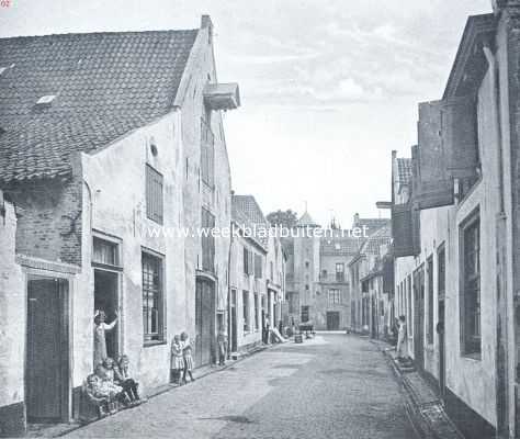 Utrecht, 1921, Amersfoort, Gezicht uit de Valkestraat op de Muurhuizen