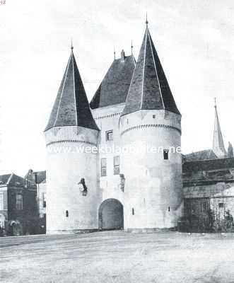 Overijssel, 1922, Kampen, Poorten van Kampen. De Koornmarktspoort, buitenzijde