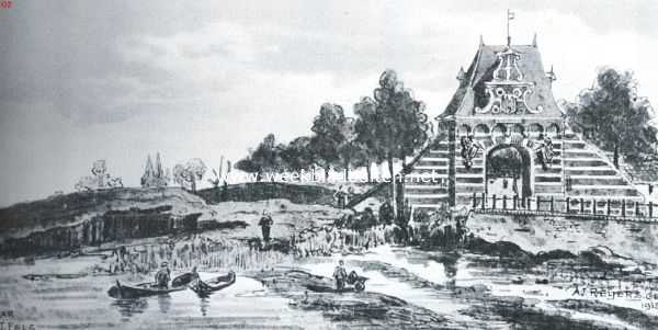 Overijssel, 1922, Kampen, Poorten van Kampen. De voormalige Buiten-Venepoort, gesloopt in 1844