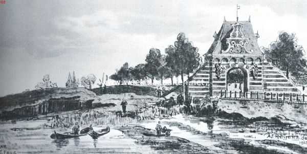 Poorten van Kampen. De voormalige Buiten-Venepoort, gesloopt in 1844