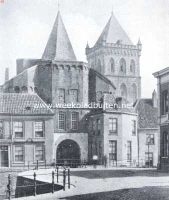 Overijssel, 1922, Kampen, Poorten van Kampen. De voormalige Hagenpoort, buitenzijde