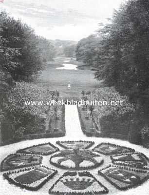 Zuid-Holland, 1922, Wassenaar, Duinrel. Doorkijk in het park achter het huis