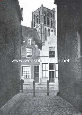 Zuid-Holland, 1922, Brielle, Gezicht op den St. Catharinatoren te Brielle