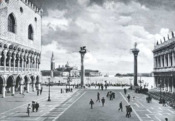 Itali, 1922, Veneti, Piazzetta di S. Marco te Veneti. Op den achtergrond het St. Joriseilandje