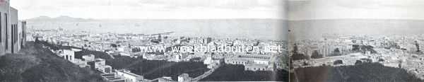 Spanje, 1922, Las Palmas, Reisindrukken van de Canarische Eilanden. Panorama van Las Palmas. Links de Isleta 1