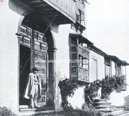 Spanje, 1922, Realejos, Reisindrukken van de Canarische Eilanden. Huizen in Realejos