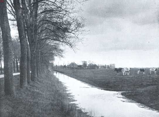 Noord-Holland, 1922, Onbekend, Kijkje langs een der wegen in de Purmer