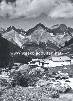 Zwitserland, 1922, Onbekend, In de streek van het Zwitsersche Nationale Park. Het Scarltal