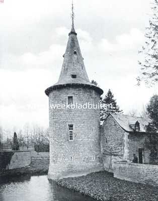 Limburg, 1922, Voerendaal, Het kasteel Cortenbach. De linker hoektoren