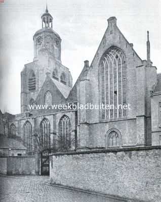 De St. Lambertuskerk te Bergen op Zoom, gezien van de Kerkstraat uit