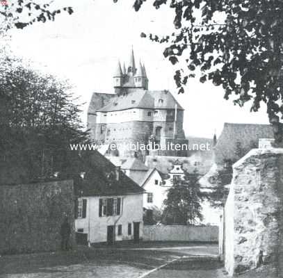 Duitsland, 1922, Diez, Het kasteel Diez. Beneden renaissance gebouwen voor de administratie