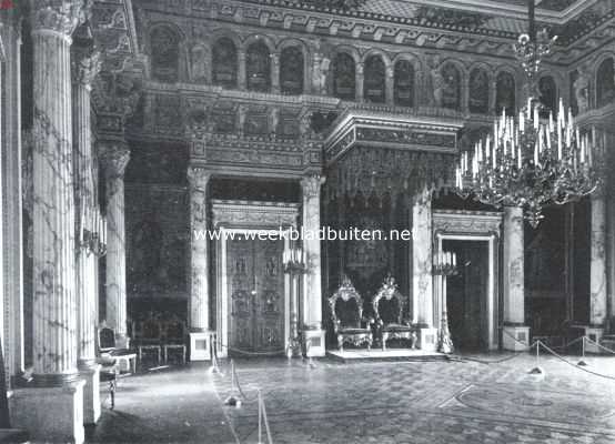 Duitsland, 1922, Schwerin, Het slot te Schwerin. De troonzaal