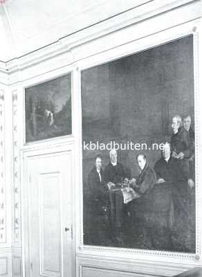 Noord-Holland, 1922, Weesp, Het Stadhuis te Weesp. Gedeelte van een der wanden in de voormalige burgemeesterskamer