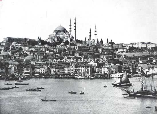 Gezicht op Constantinopel en de moskee van Soliman