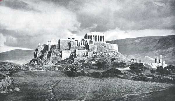 Griekenland, 1922, Athene, De Acropolis en de Hymettus bij Athene