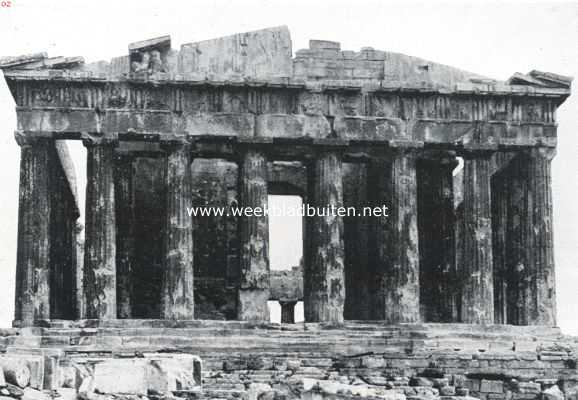 Griekenland, 1922, Athene, Westelijke gevel van het Parthenon te Athene