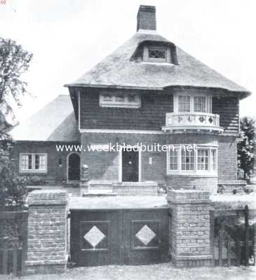 Noord-Holland, 1922, Bloemendaal, Moderne landhuizen. Huize Goeree. Zijgevel