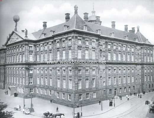 Noord-Holland, 1923, Amsterdam, Het Amsterdamsche Stadhuis-Paleis. Gezien van het zuidwesten
