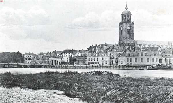 Overijssel, 1923, Deventer, Gezicht op Deventer en den toren der St. Lebunuskerk