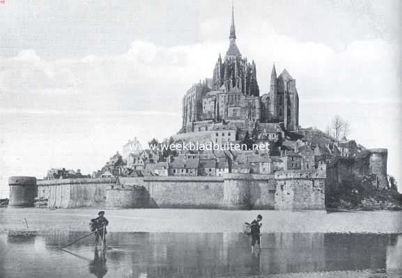 Frankrijk, 1923, Le Mont-Saint-Michel, De Mont Saint-Michel, gezien van het oosten