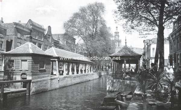 Zuid-Holland, 1923, Gouda, De Gouwe met Visch- en Korenmarkt, te Gouda
