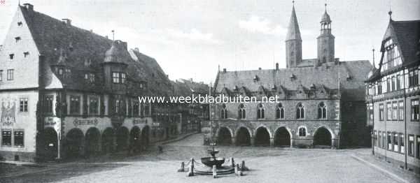 Duitsland, 1923, Goslar, Het Marktplein te Goslar