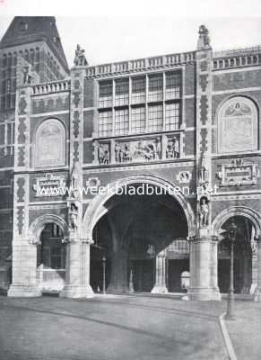 Het Rijksmuseum te Amsterdam. De uitbouw voor de 