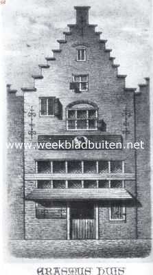 Nederland, 1923, Onbekend, Het geboortehuis van Erasmus. Naar een teekening, berustende in het Gemeentearchief te Rotterdam