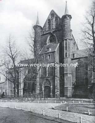 Zuid-Holland, 1923, Leiden, De Pieterskerk te Leiden, gezien van het westen