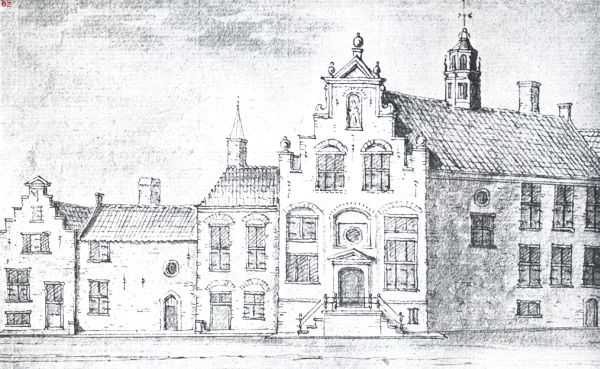 Noord-Holland, 1923, Enkhuizen, Het oude stadhuis van Enkhuizen omstreeks 1650
