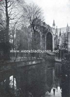 Zuid-Holland, 1923, Gouda, Gezicht op het koor van de St. Janskerk te Gouda