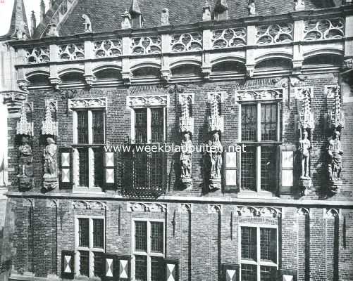 Overijssel, 1923, Kampen, De hoofdgevel van het radhuis te Kampen