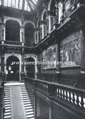 Belgi, 1923, Antwerpen, het Stadhuis te Antwerpen. De middenhal