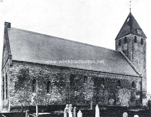 Friesland, 1923, Oudega, Het kerkgebouw te Oudega, noordgevel