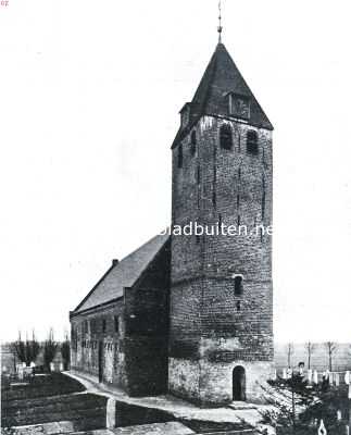 Friesland, 1923, Oudega, Toren en westgevel van het kerkgebouw te Oudega