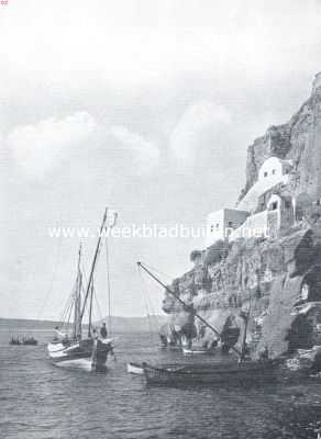 Griekenland, 1923, Thera, De Cycladen. In de haven van Thera (Santorin)