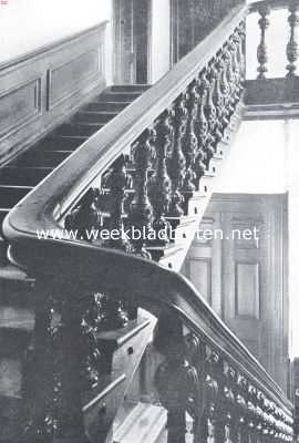 Friesland, 1923, Leeuwarden, Trap in het stadhuis te Leeuwarden